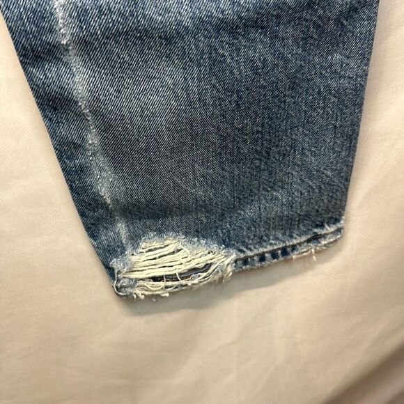 Frame Jeans Mens 34 Blue L Homme Slim Light Wash Distressed Straight Leg 34 - Picture 8 of 13